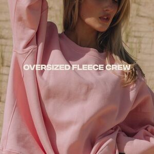 Daily Drills Dusty Rose Fleece Crewneck